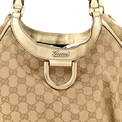 Gucci Monogram Large D Gold Hobo Metallic Gold 8 of 17