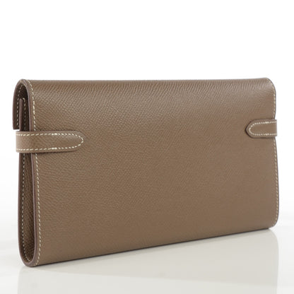 Hermes Epsom Kelly Longue Wallet Etoupe 3 of 14