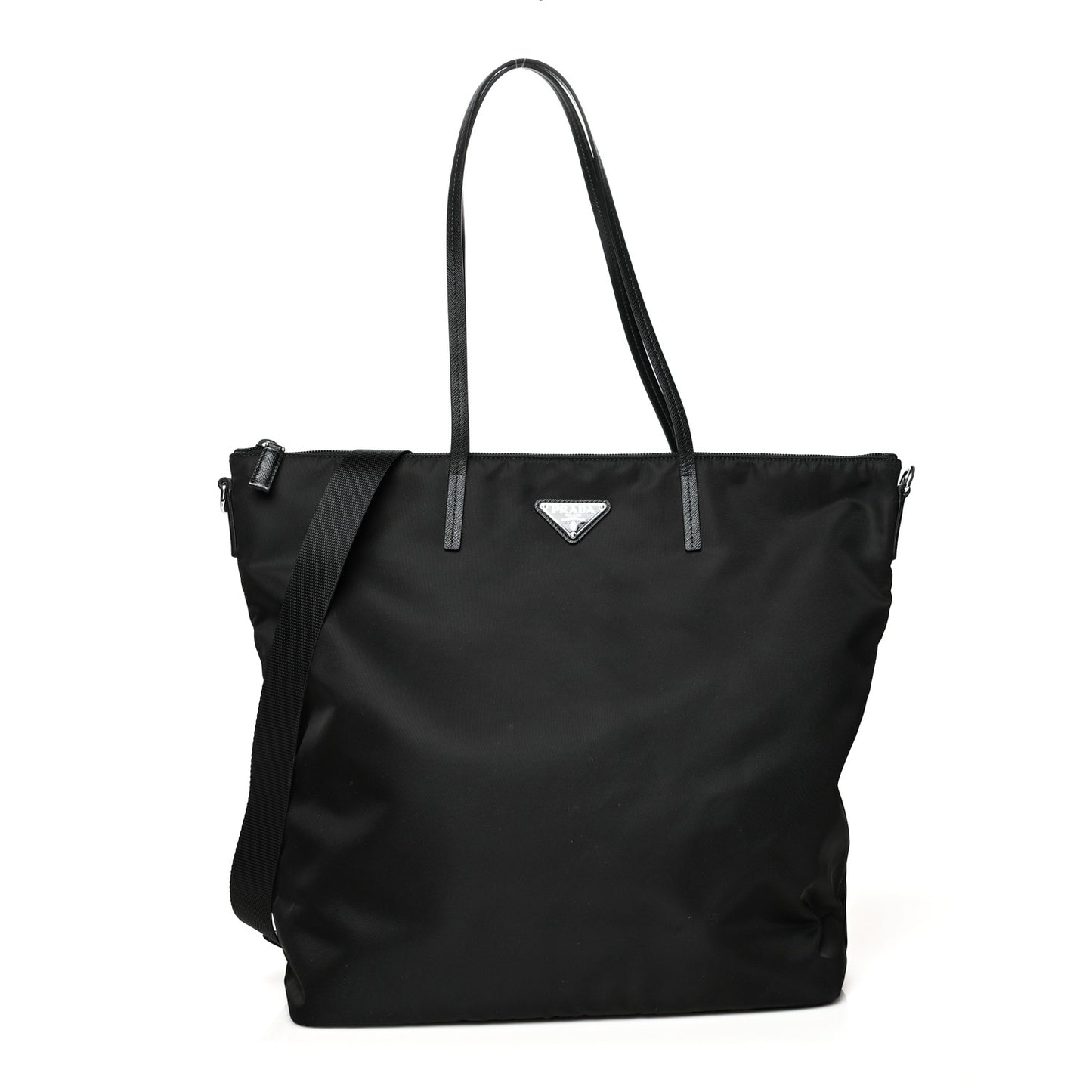 Tessuto Nylon Saffiano Tote Black