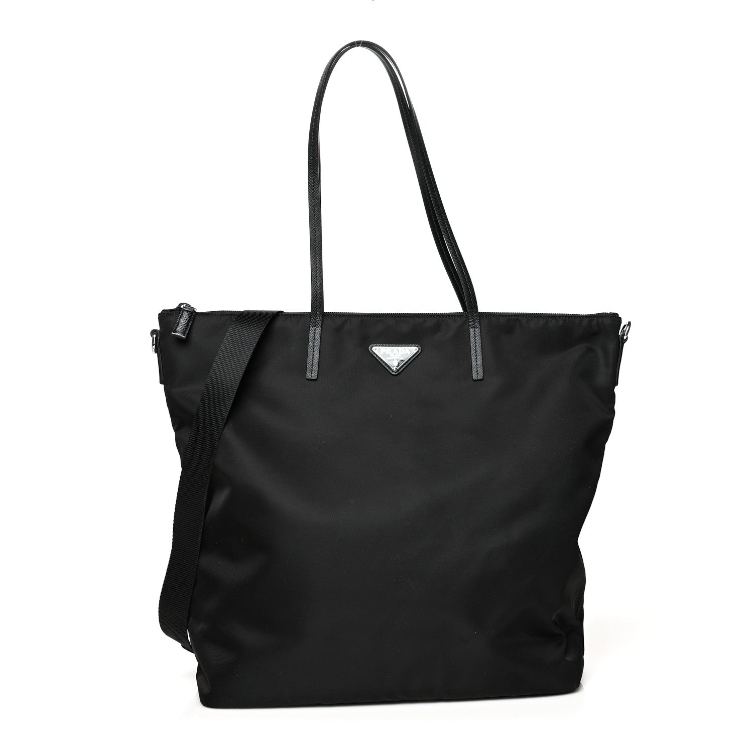 Prada Tessuto Nylon Saffiano Tote Black 1 of 9