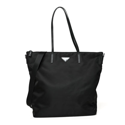 Prada Tessuto Nylon Saffiano Tote Black 1 of 9