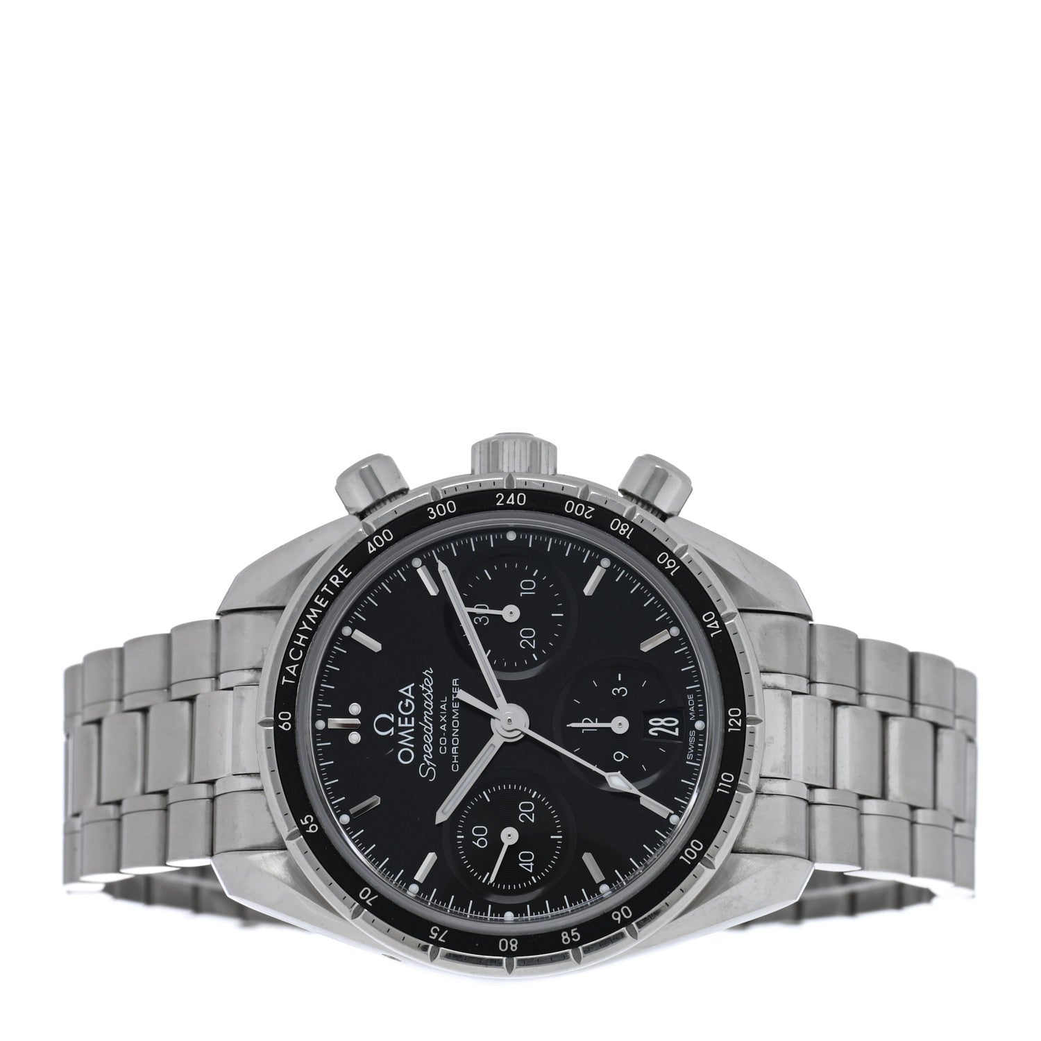 Omega Stainless Steel 38mm Speedmaster Co-Axial Chronograph Automatic Watch Black 324.30.38.50.01.001 2 of 5