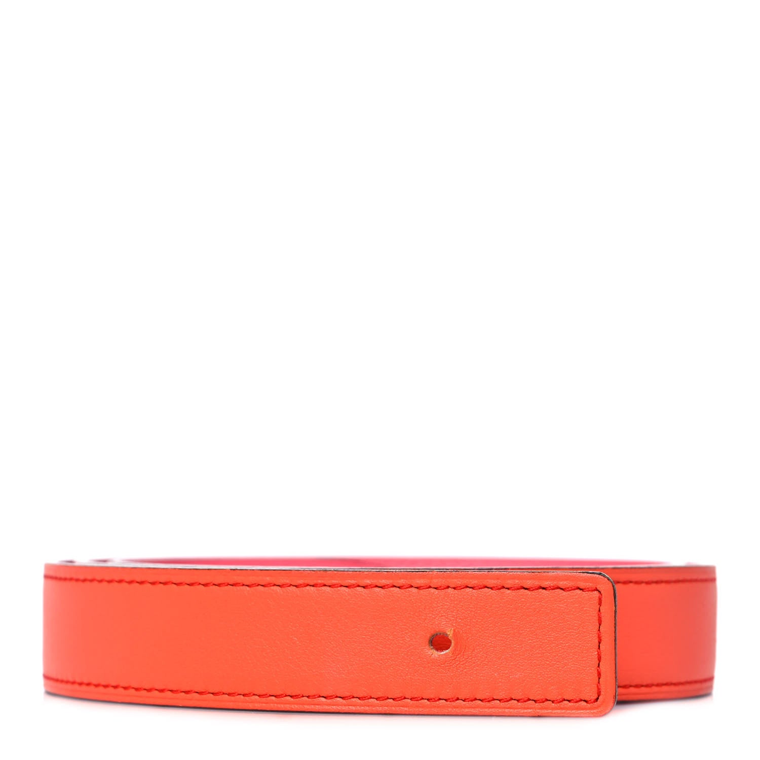 Hermes Swift Epsom 32mm Belt Strap 85 Orange Poppy Rose Azalee 1 of 4