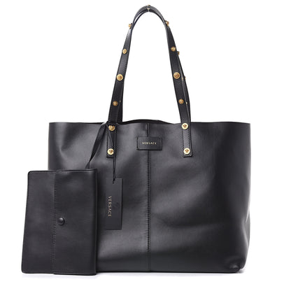 Versace Calfskin Palazzo Tote Black 1 of 10