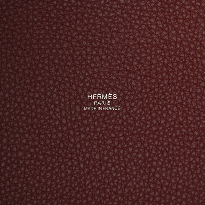 Hermes Canvas Taurillon Clemence Pursangle Tote Beton Gold Rouge H Capucine Beton 6 of 10
