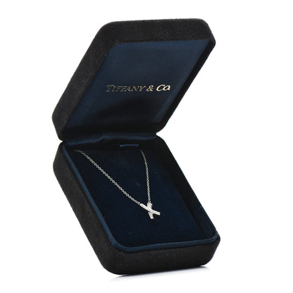 Tiffany Platinum Diamond Paloma Picasso Graffiti X Pendant Necklace 3 of 3