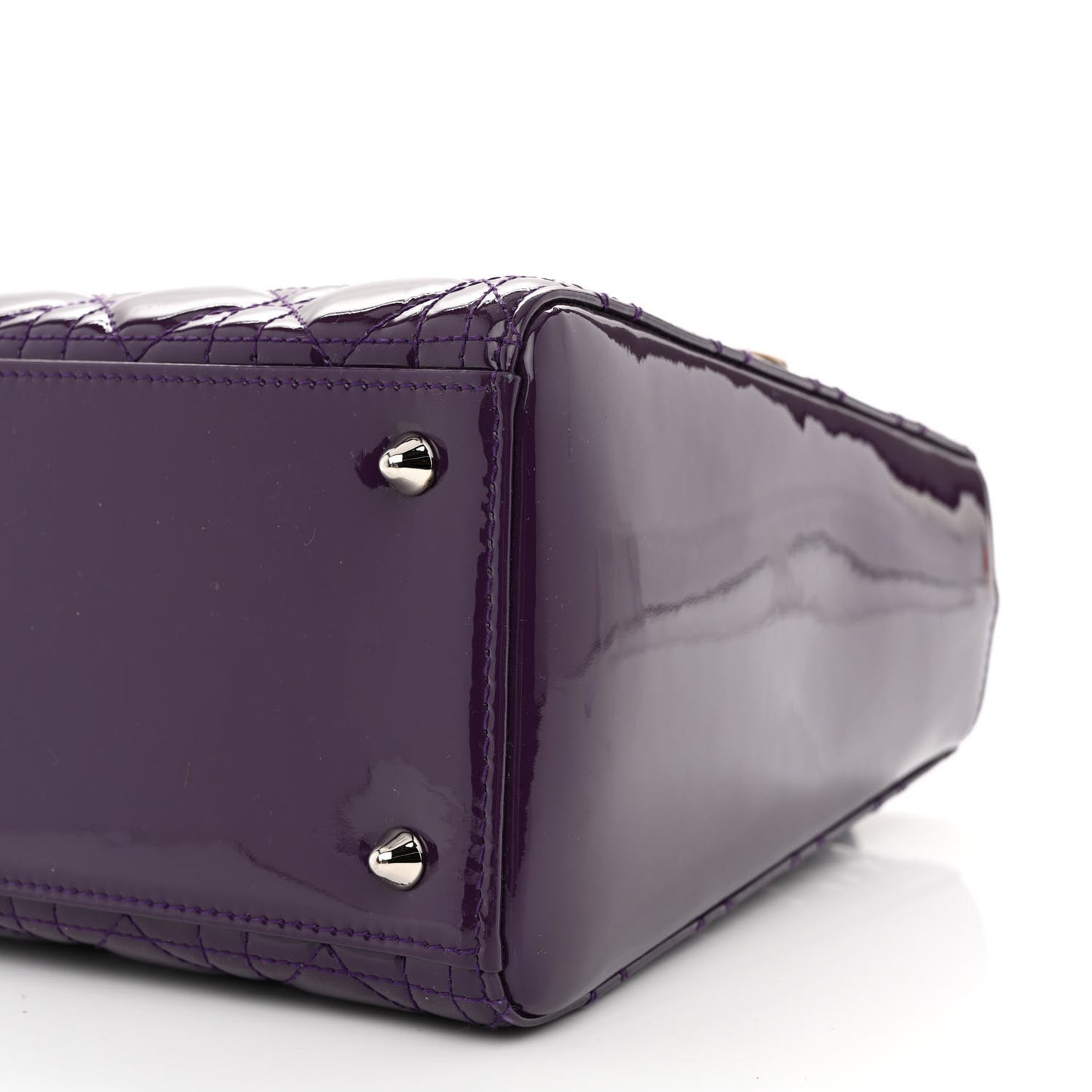 Patent Cannage Medium Lady Dior Purple