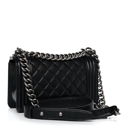 Chanel Caviar Quilted Small Boy Flap Black 2 of 12
