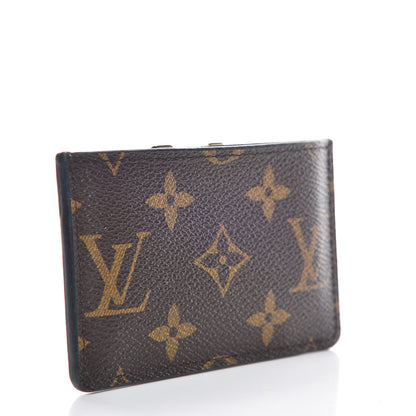 Louis Vuitton Monogram Calfskin Kimono Card Holder Black 3 of 9