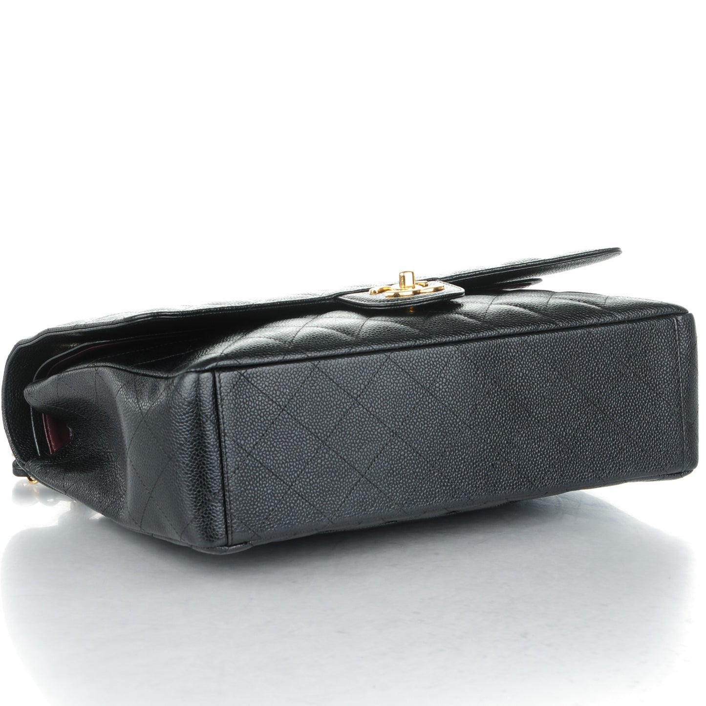 Caviar Quilted Maxi Double Flap Black