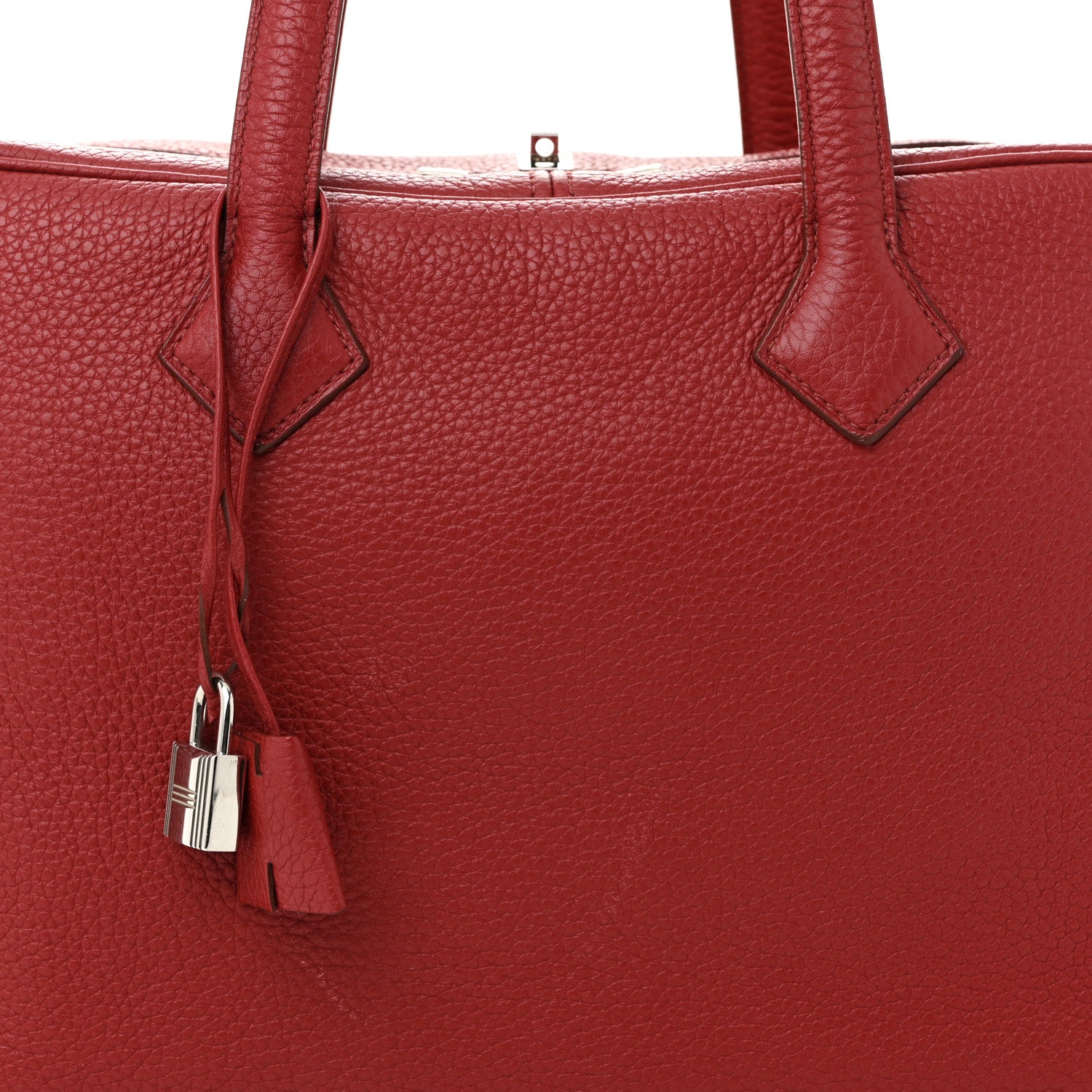 Hermes Taurillon Clemence Victoria II 35 Rouge Garance 8 of 11