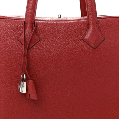 Hermes Taurillon Clemence Victoria II 35 Rouge Garance 8 of 11