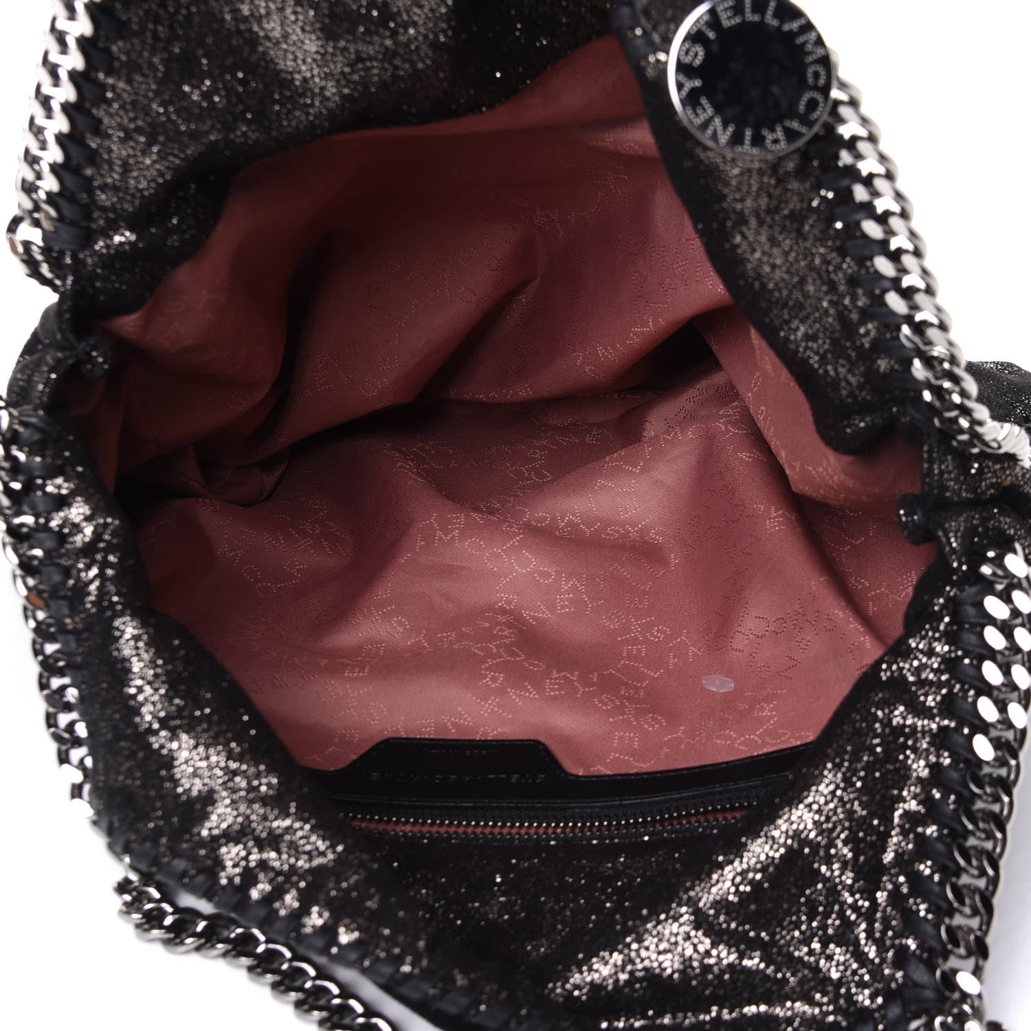 Stella McCartney Metallic Shaggy Deer Small Falabella Tote Black 4 of 4