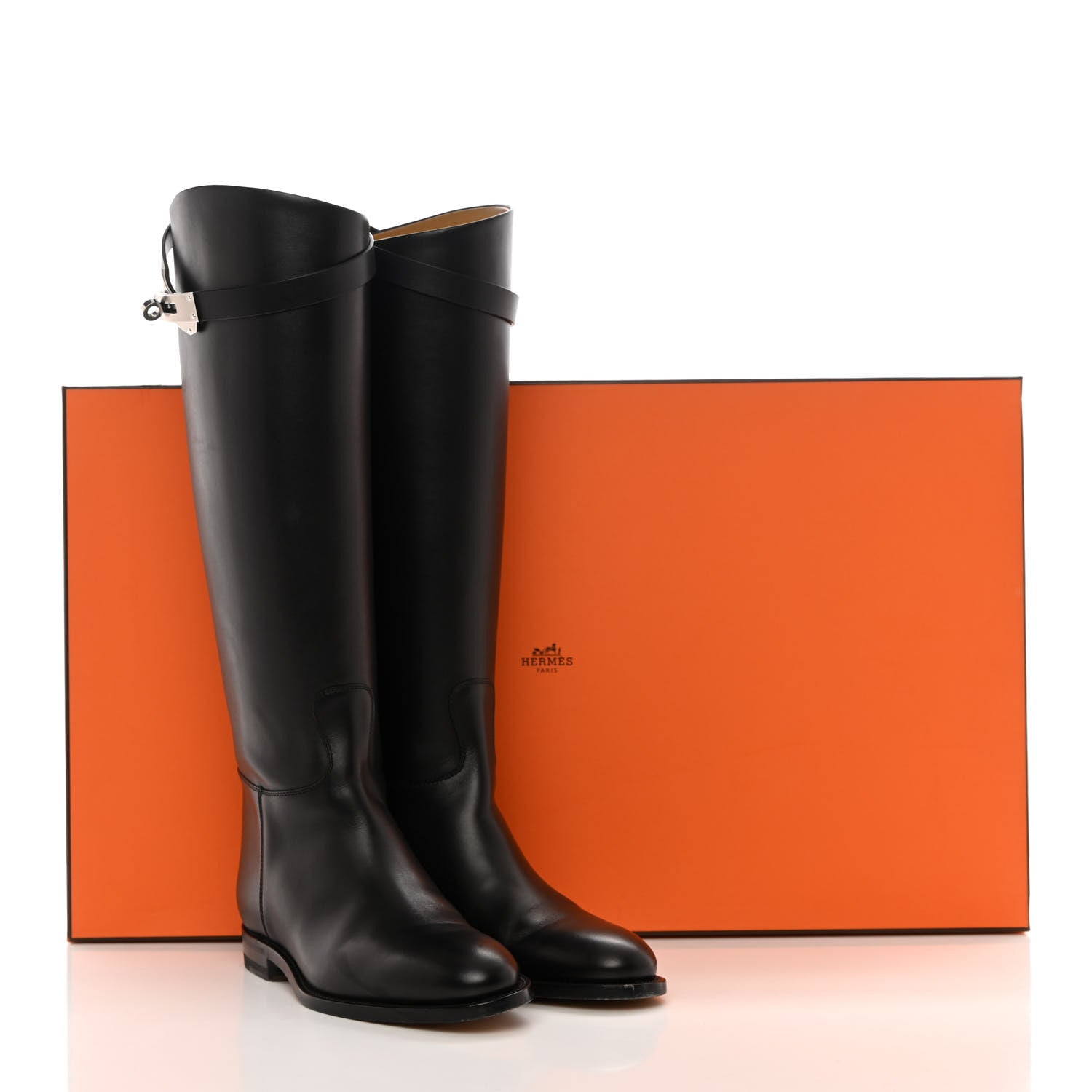 Hermes Box Kelly Jumping Boots 36 Black 14 of 14