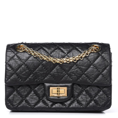 Chanel Aged Calfskin Quilted 2.55 Reissue Mini Flap Black 1 of 10