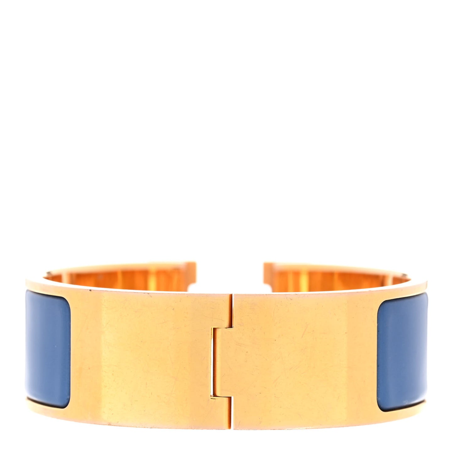 Enamel Wide Clic Clac H Bracelet PM Bleu Transat