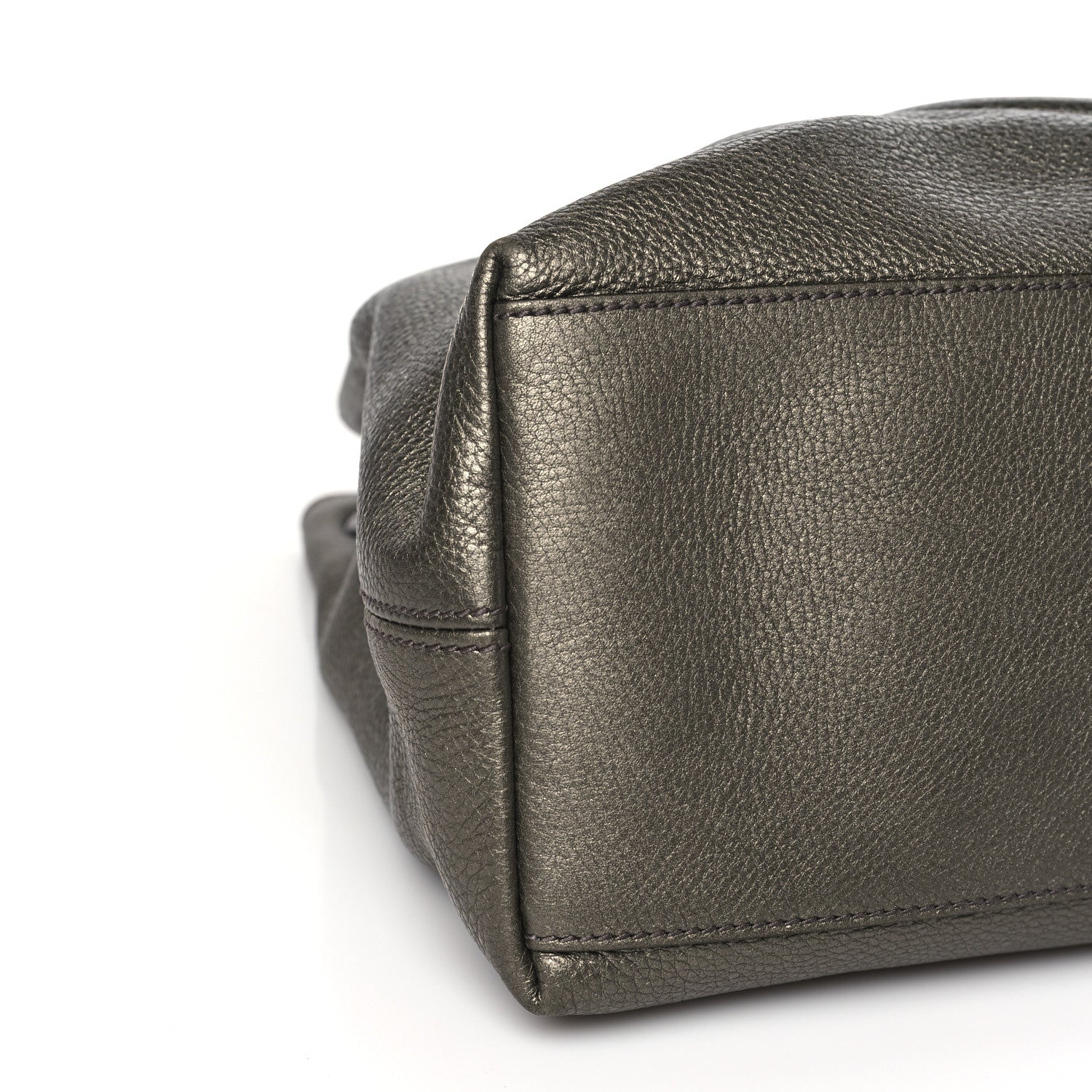 Gucci Metallic Pebbled Calfskin Medium Soho Chain Shoulder Bag Sasso 8 of 9