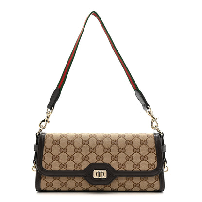 Gucci GG Monogram Small Luce Shoulder Bag Beige Ebony 1 of 10