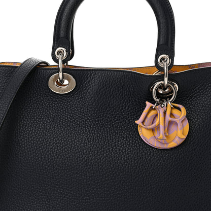 Christian Dior Bullcalf Medium Diorissimo Tote Navy 9 of 16
