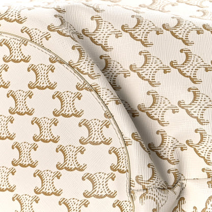 Celine Calfskin Canvas Triomphe Large Couffin White 8 of 8