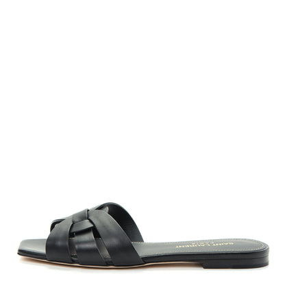Saint Laurent Calfskin Nu Pied 05 Slide Sandals 36 Black 1 of 10