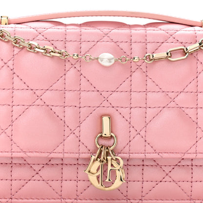 Christian Dior Lambskin Cannage Mini My Dior Top Handle Clutch 8 of 11