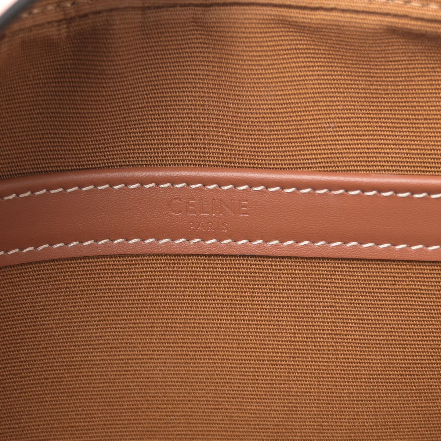 Triomphe Canvas Medium Messenger Bag Tan Ecru