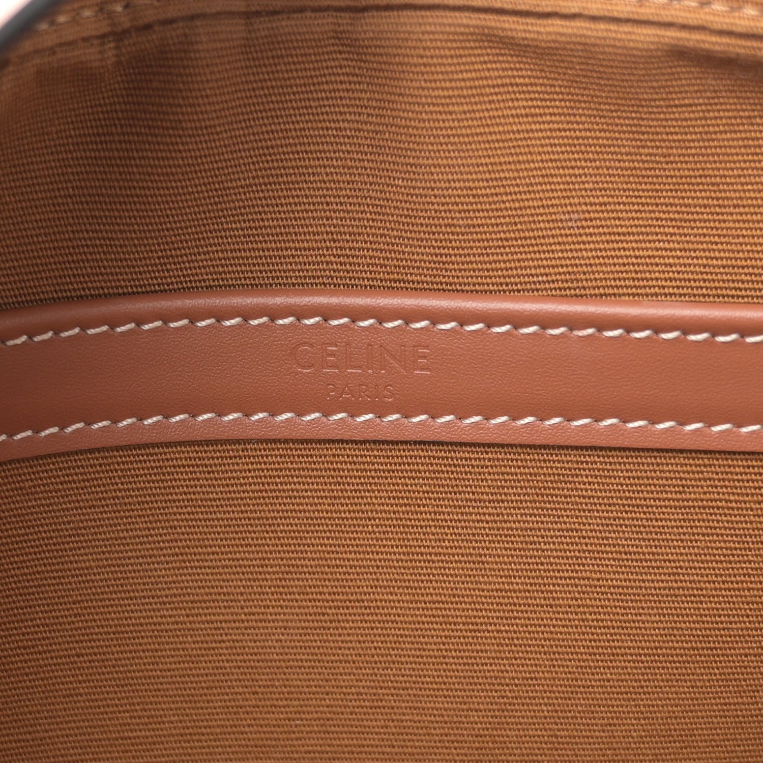 Celine Triomphe Canvas Medium Messenger Bag Tan Ecru 6 of 10