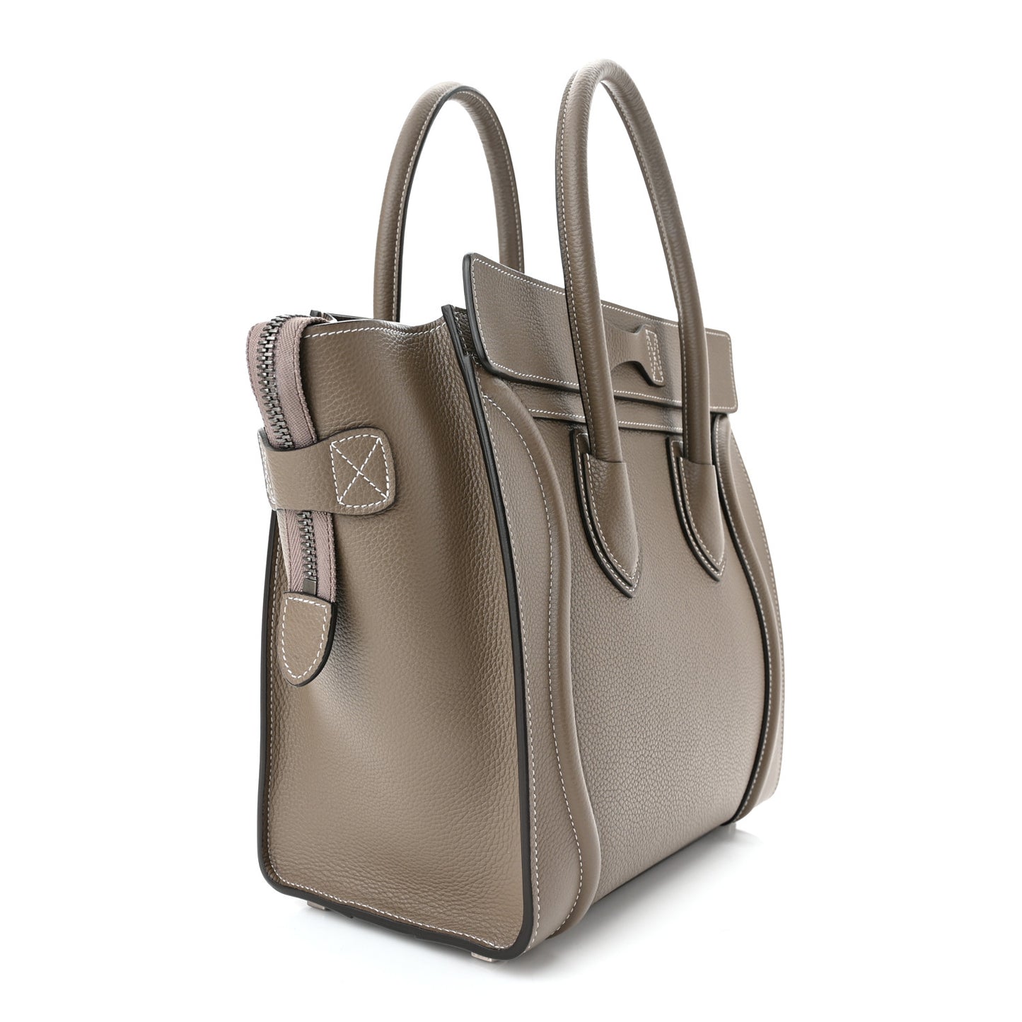 Drummed Calfskin Micro Luggage Souris