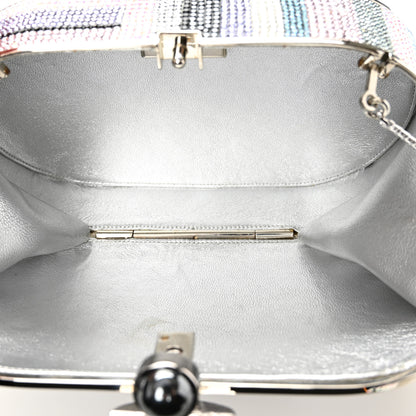 Judith Leiber Swarovski Crystal Minaudiere Clutch Multicolor 6 of 11