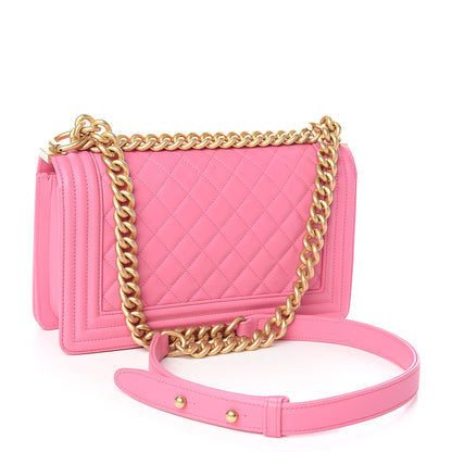 Chanel Lambskin Quilted Medium Boy Flap Pink 3 of 15
