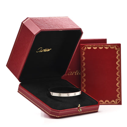 Cartier 18K White Gold LOVE Cuff Bracelet 19 4 of 4
