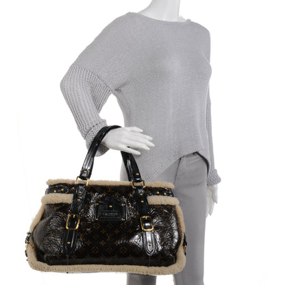 Louis Vuitton Patent Monogram Shearling Sac Thunder 2 of 8