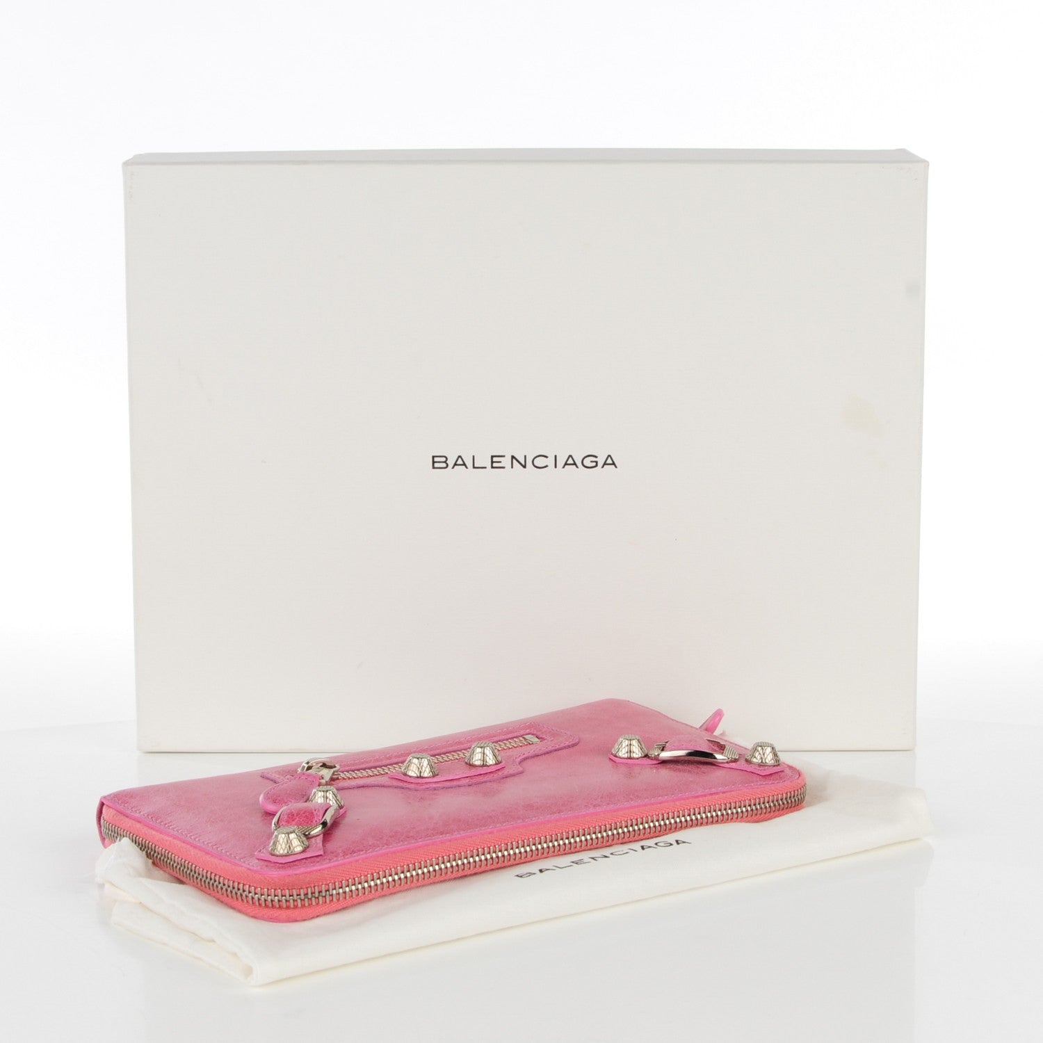 Balenciaga Agneau Giant 12 Silver Hardware Compagnon Wallet bubblegum 4 of 7