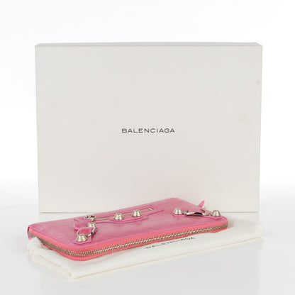Balenciaga Agneau Giant 12 Silver Hardware Compagnon Wallet bubblegum 4 of 7