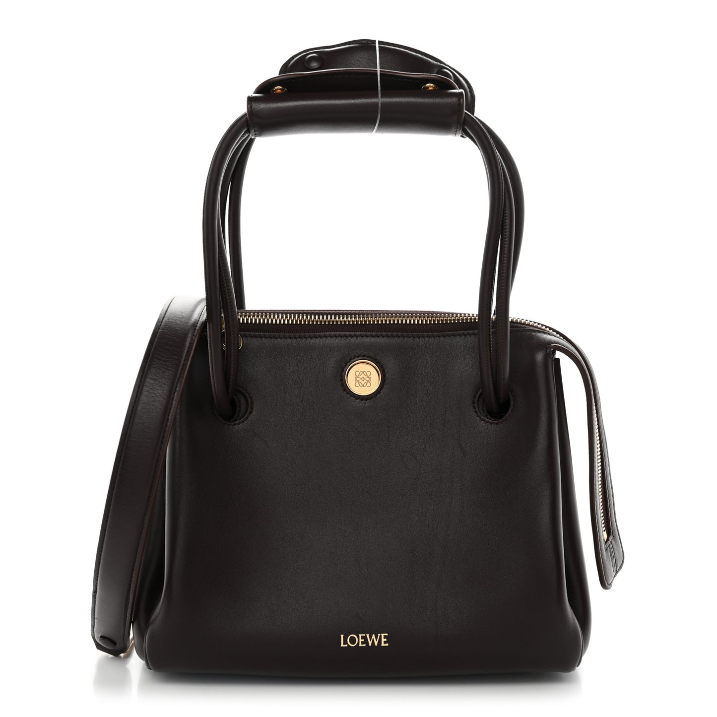 Supple Calfskin Small Madrid Bag Dark Brownie