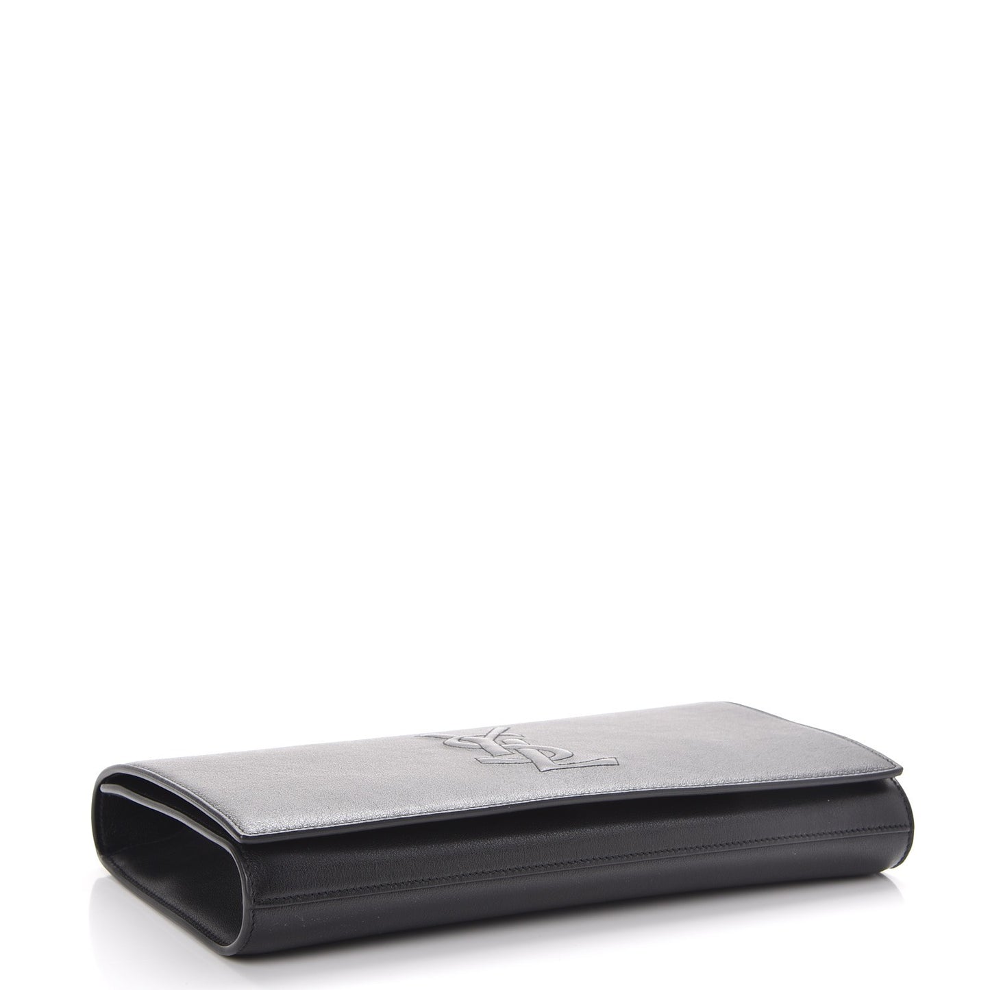 Calfskin Monogram Large Belle De Jour Clutch Black