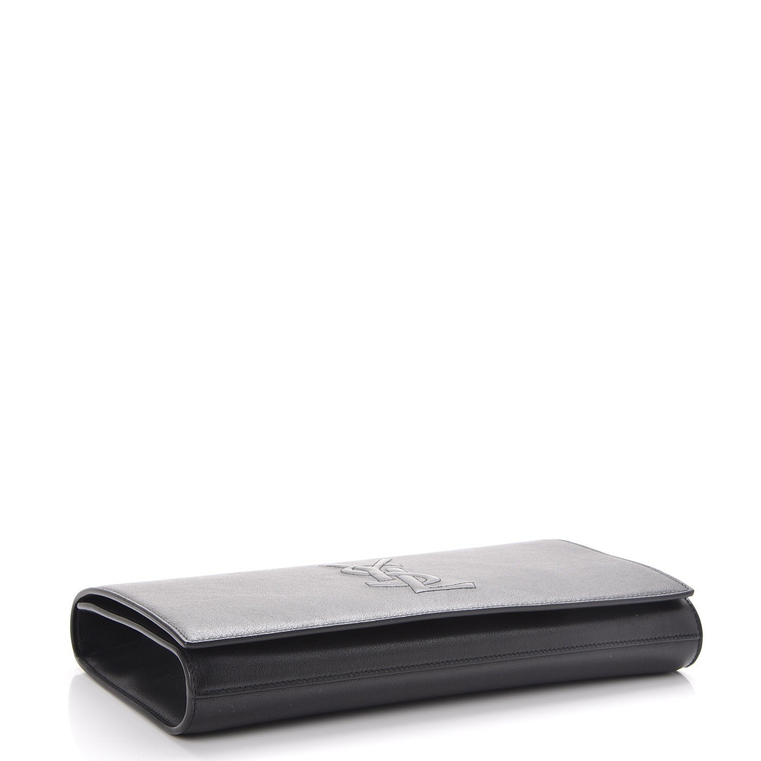 Saint Laurent Calfskin Monogram Large Belle De Jour Clutch Black 4 of 7