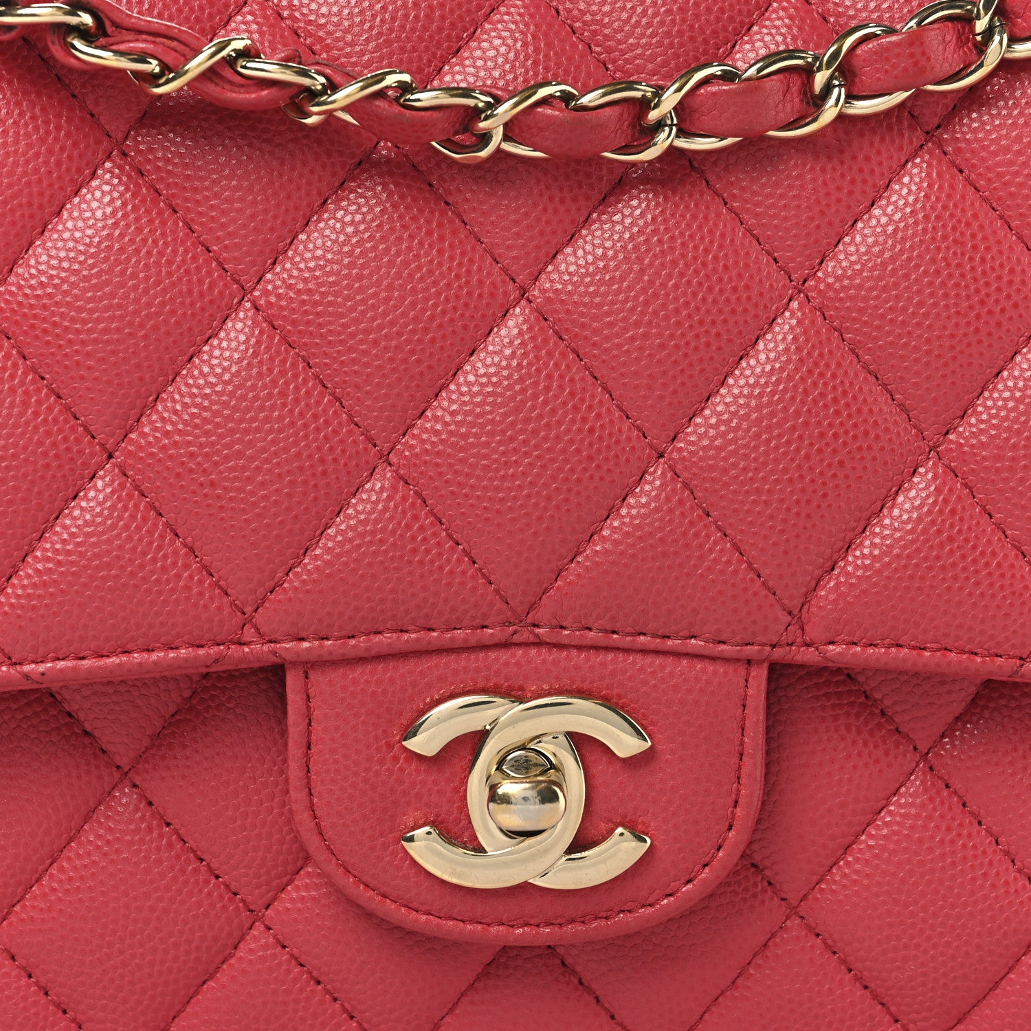 Chanel Caviar Quilted Medium Double Flap Pink 8 of 13