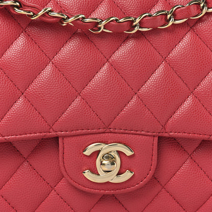 Chanel Caviar Quilted Medium Double Flap Pink 8 of 13
