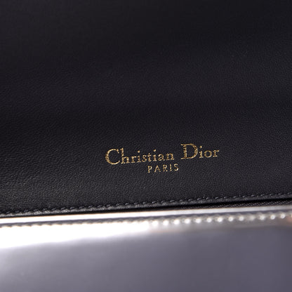 Christian Dior Metallic Patent Micro-Cannage Small Diorama Flap Bag Silver 5 of 8