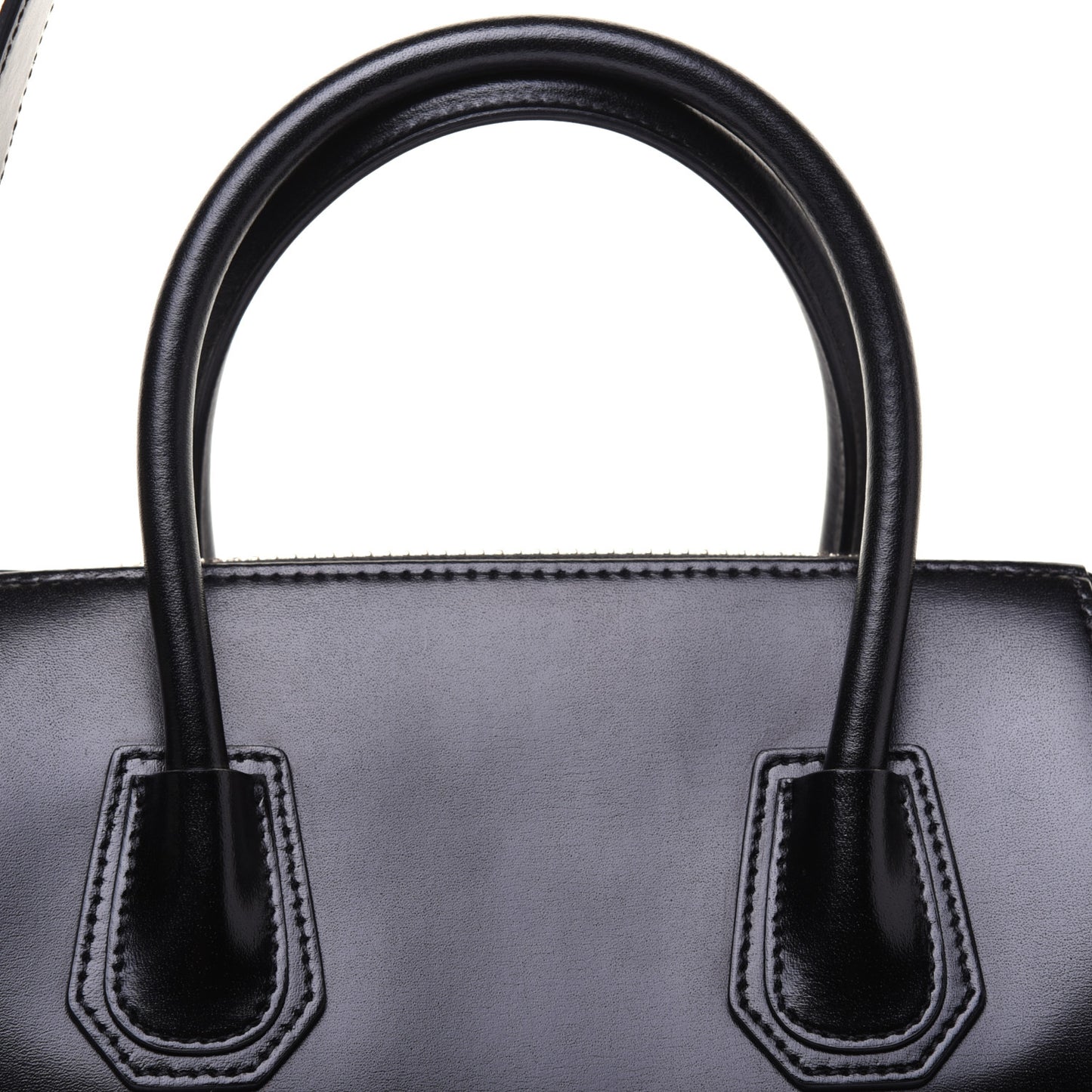 Shiny Lord Calfskin Small Antigona Black