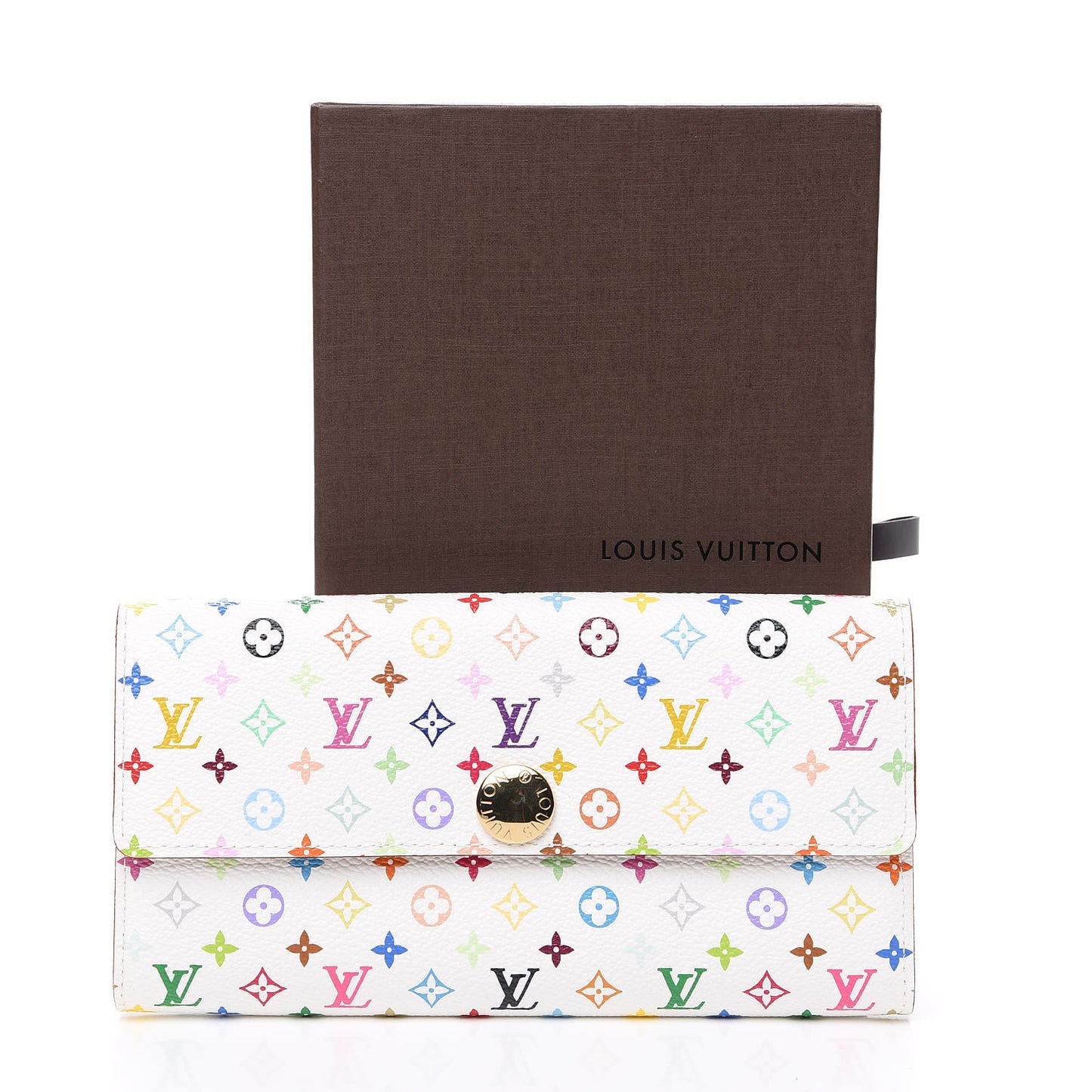Monogram Multicolor Sarah Wallet White