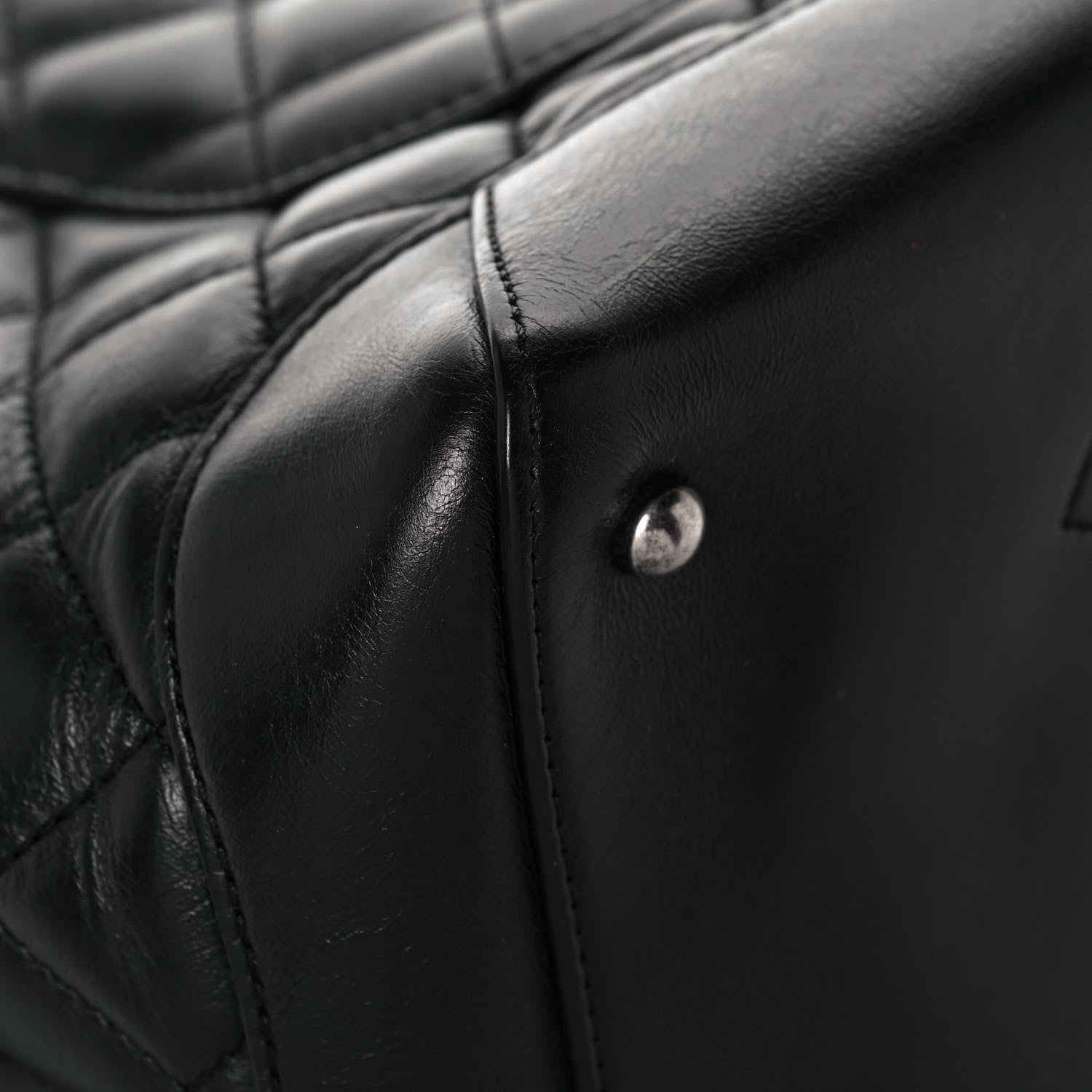 Chanel Calfskin Quilted Small Easy Shopping Tote Black 10 of 18