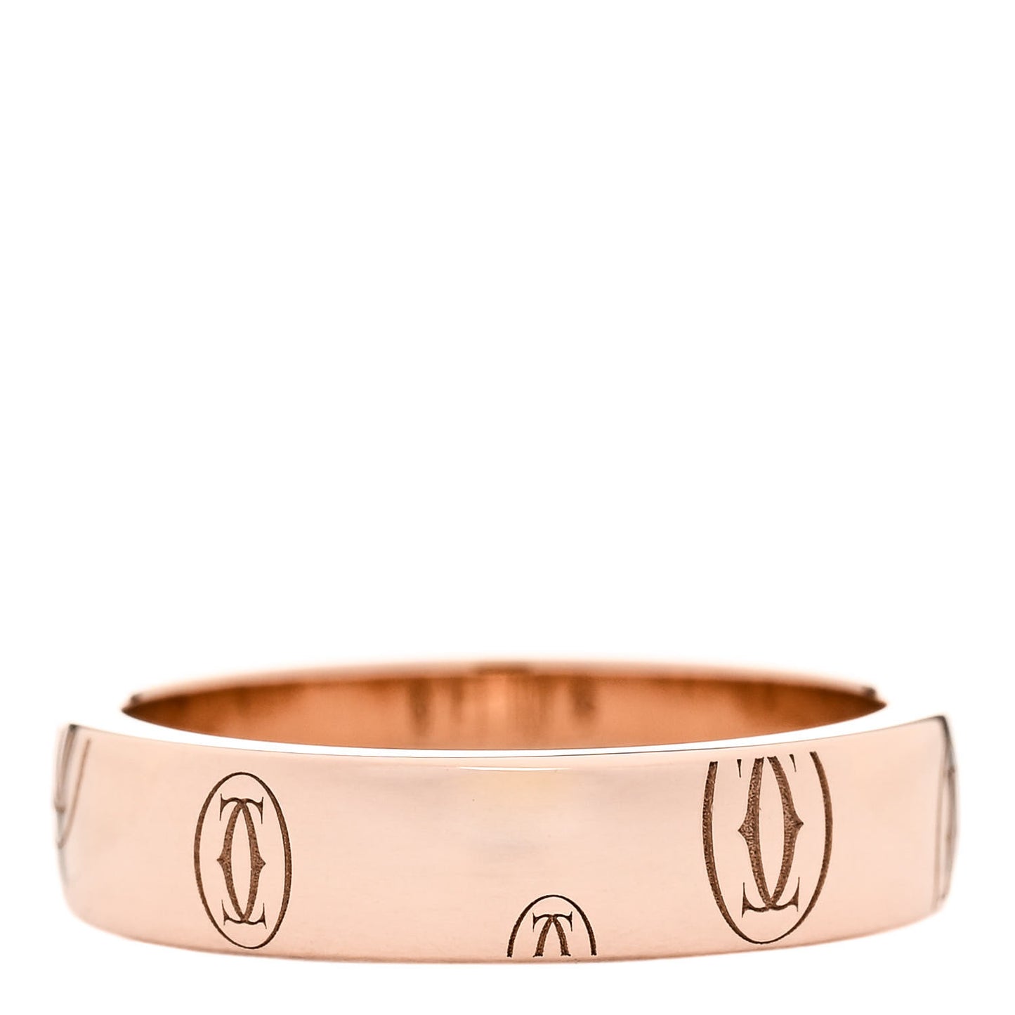 18K Pink Gold 4mm Happy Birthday Band Ring 46 3.75