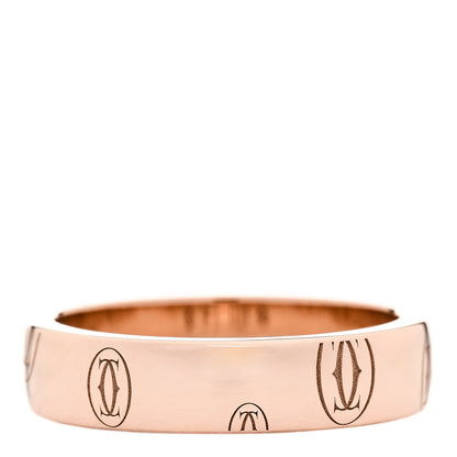 Cartier 18K Pink Gold 4mm Happy Birthday Band Ring 46 3.75 3 of 4