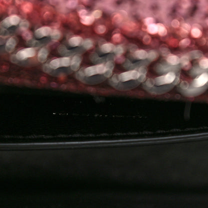 Saint Laurent Glitter Monogram Galactica Satchel Pink 7 of 19
