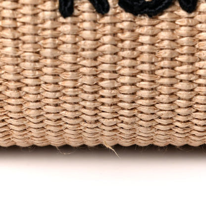 Fendi Raffia Plexiglass Medium Fendi Sunshine Shopper Tote Paglia Black 9 of 9