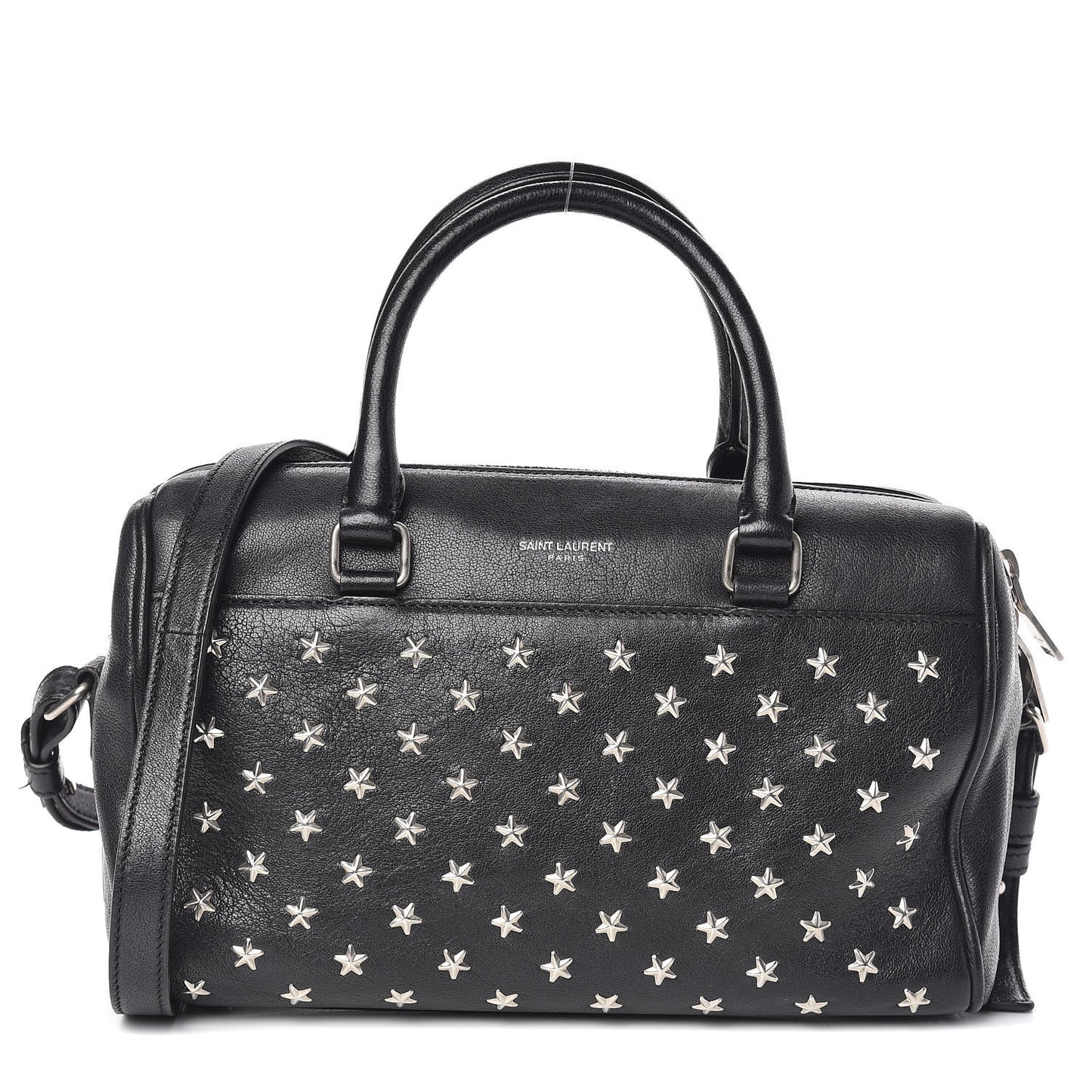 Calfskin Star Studded Classic Baby Duffle Black