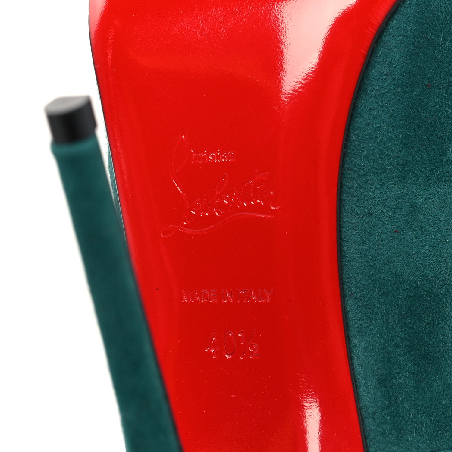 Christian Louboutin Veau Velours So Kate 120 Pumps 40.5 Green 6 of 7
